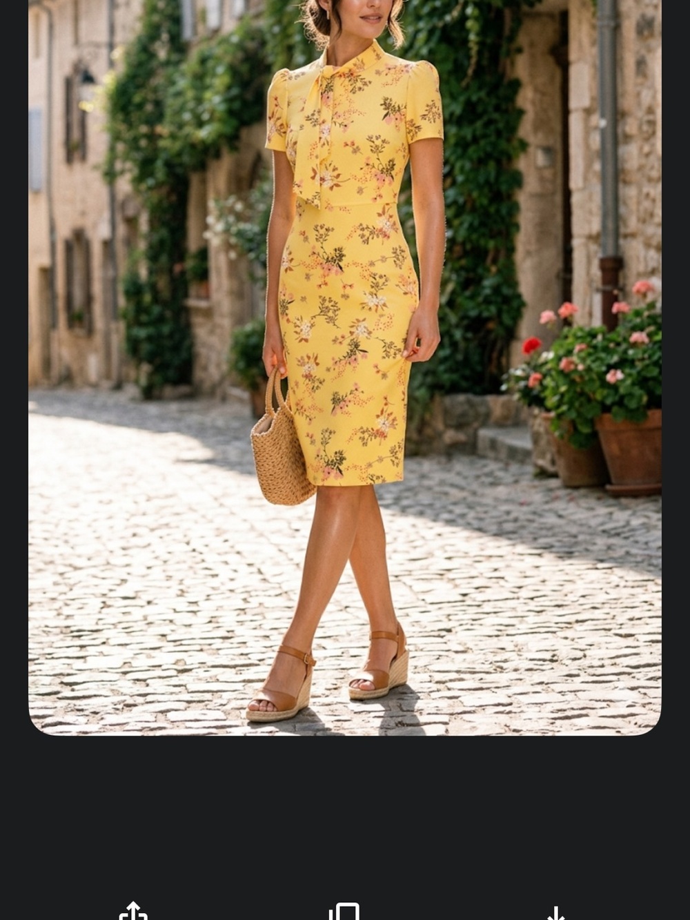 Liz Claiborne Yellow Floral Midi Dress